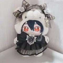 ハンドメイド　ぬい服　あんスタ　いつぬい　リボン　フリル　ブラック　バラ