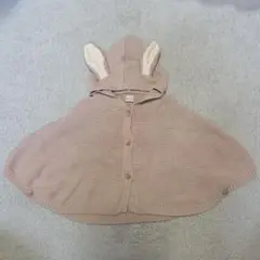 美品。tete a tete ウサギ耳付きポンチョ 70-80cm
