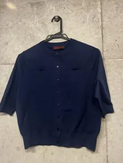 CABaN ファインポリエステル ハーフスリーブポケットカーディガン