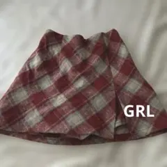 グレイル　GRL チェック キュロット短パン　スカート ミニ　秋物　冬物