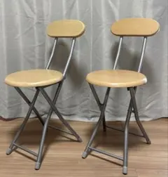 ニトリ　折りたたみチェア　2脚セット　ナチュラル　省スペース　インテリア　新生活のサムネイル