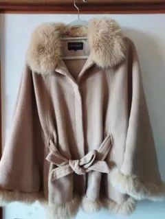 ミッシュマッシュ★ファー付き ポンチョコート