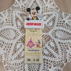 ディズニーミッキーマウス チケットホルダー使用済みチケット付き