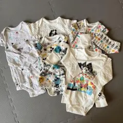 ムーミン柄 ロンパース 、カバーオール50〜70 8点セット