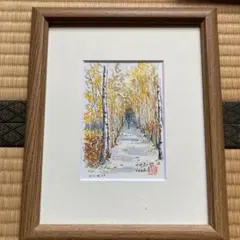 名画　白樺　額付き