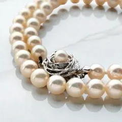 本真珠　あこや真珠　パールネックレス　7mm　シルバー留具　冠婚葬祭【照り強】