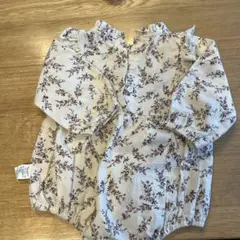 花柄コットンロンパース 95cm以下