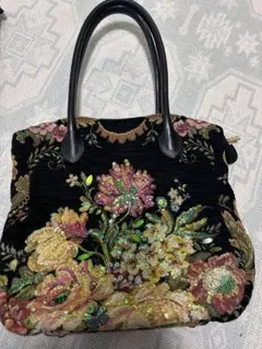 Think Bee! ハンドバッグ ゴブラン織 花柄のサムネイル