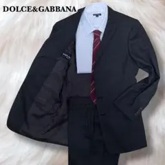 極美品 ドルチェ&ガッバーナ セットアップスーツ ブラック 44 裏地DG柄