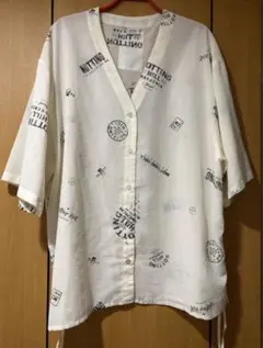 ニコアンド Make Stuff '26みきてぃシアービスチェブラウス アイボリ