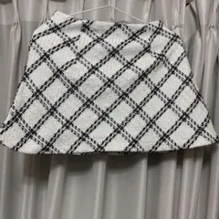 SCENEチェック柄フレアミニスカート