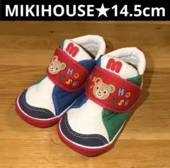 ミキハウス★プッチーセカンドベビーシューズ★マルチカラー★14.5cmスニーカー