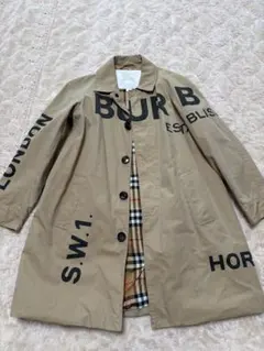 Burberry キッズ コート ロゴプリント