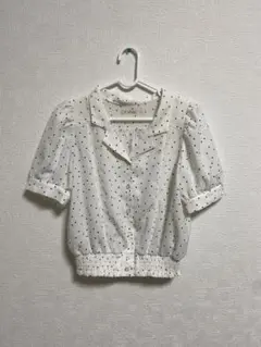 NICE CLAUP 【ZOZO限定】レース付き開襟アソートブラウス