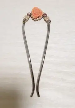 ローズ 薔薇モチーフ かんざし 髪飾り