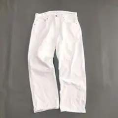 【人気✨】 45R おこめホワイトデニムのフロントリバー パンツ　L