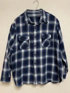 vintage heads XL ネルシャツ マチ付き ビンテージ オンブレ