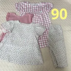 ユニクロ　ワンピース　トップス　セットアップ4点セット　90cm