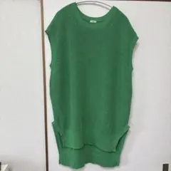 IENA ニットベスト グリーンのサムネイル