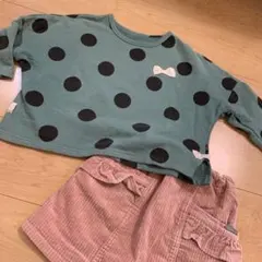 水玉　ドット　トレーナー　120cm
