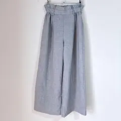 【GU】(S)フレアパンツ/スラックス/ウエストゴム