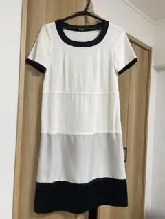 【美品】TO BE CHIC 40サイズ　ワンピース　　モノトーン　綿100%