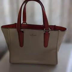 COACH ハンドバッグ ベージュ×オレンジのサムネイル