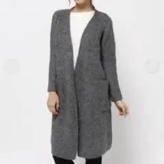 SACRA サクラ モヘア ロングカーディガン ニット ガウン 38 グレーのサムネイル