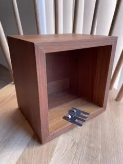 MUJI 壁に付けられる家具 ウォールナット キューブ