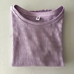 UNIQLO シャーリングメロウTシャツ パープル 130のサムネイル