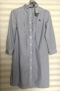 バーバリーブルーレーベル　ストライプ柄ワンピース36