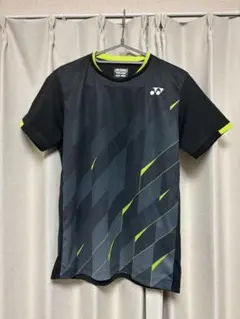 【美品】YONEX バドミントン シャツ ブラック/ライム　半袖