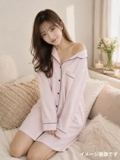 【チュチュアンナ】サテン＊彼シャツワンピース＊M〜Lのサムネイル