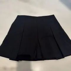 GU 黒 プリーツスカート S ミニスカート