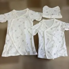 新生児用肌着3点セット　ミトンなどおまけつき50-60cm