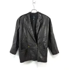 CROCODILE クロコダイル ノーカラーデニムジャケット ゴールドボタン M 