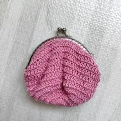 【ハンドメイド】 がま口財布 小銭入れ 小物入れ コインケース ピンク