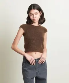 【新品タグ付】モヘア＜ATTISESSION ショートスリーブ ニット