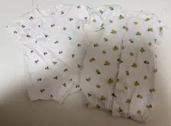 チェリー・レモン柄ロンパース2点セット