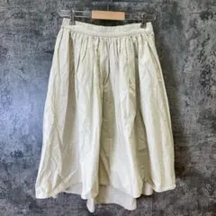 ✨ユナイテッドアローズ✨フレアスカート♡膝下丈♡コットン♡アイボリー