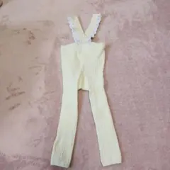 Funny Lazybones ホワイトサスペンダーレギンス