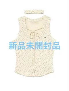 【新品未開封】Andmary Flower ribbon tops blue andmary Flower ribbon tops blue - メルカリ