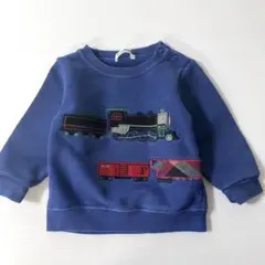familiar 列車　トレーナー ネイビー　80