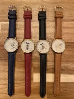 ミッキーイラスト アナログ時計セット