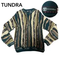 90s TUNDRA(ツンドラ) 3Dコットンニット　サイズM