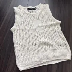 Rest＆Recreation LOGO CROCHET KNIT TOP