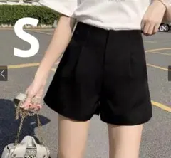 GRL グレイル　タックハイウエストショートパンツ at1744 ブラックのサムネイル