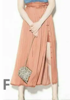 新品★Lily Brownプリーツロングスカートウエストゴム※ベルト無