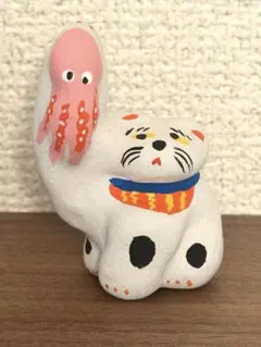 開運 湯布院 招き猫 工房 輪葉葉 わはは 『幸せのクローバー猫