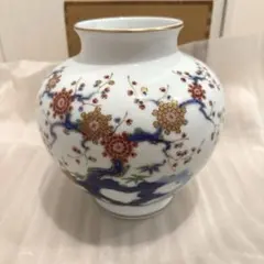 深川製磁 花瓶 菖蒲文 木箱付き - メルカリ